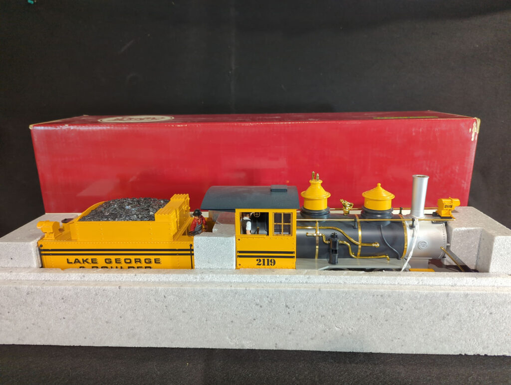 Las Vegas Train World - Train of the Day - LGB Lake George & Boulder 2119D 2-6-0 Steam Loco & Tender w/ Box - G Gauge