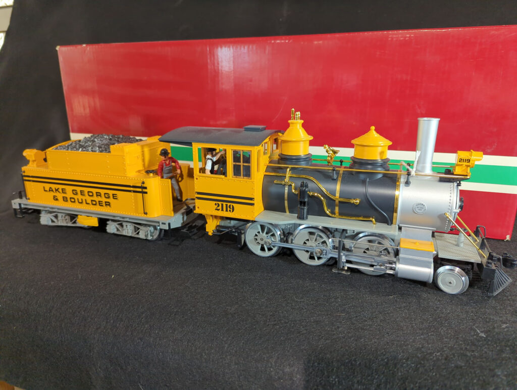 Las Vegas Train World - Train of the Day - LGB Lake George & Boulder 2119D 2-6-0 Steam Loco & Tender w/ Box - G Gauge